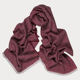 Claret and Cream Interwoven Cashmere Scarf