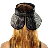 Black Bow Straw Sun Hat