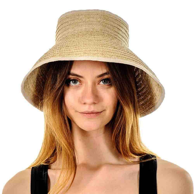 Cream Bow Straw Sun Hat