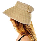 Cream Bow Straw Sun Hat