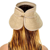 Cream Bow Straw Sun Hat