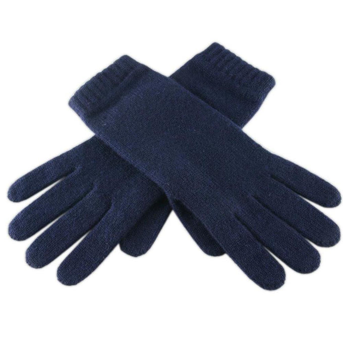 Ladies' Navy Blue Cashmere Gloves
