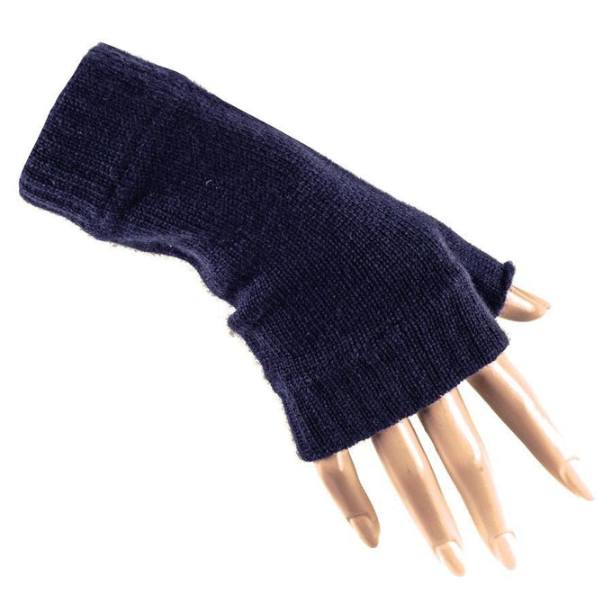 Ladies' Navy Blue Cashmere Mittens