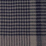 Navy and Grey Houndstooth Cashmere Shawl