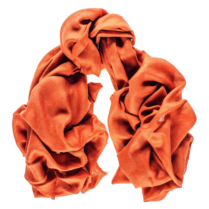 Burnt Orange Cashmere and Silk Wrap