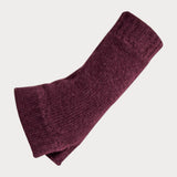 Ladies Purple Fingerless Cashmere Mittens