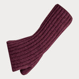 Ladies Purple Mid Length Cashmere Wrist Warmers