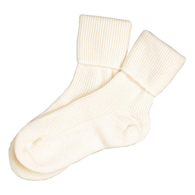 Ivory Cashmere Bed Socks