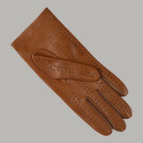 Ladies Coffee and Cinnamon Italian Leather Driving Gloves
